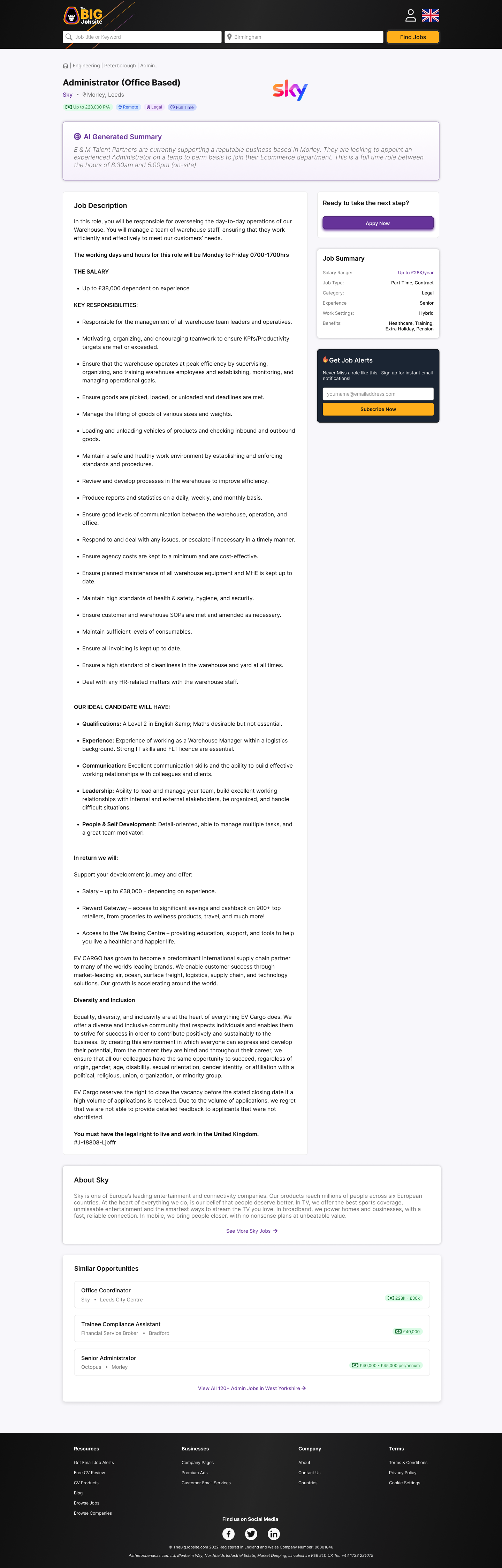 The BIG Jobsite : job details final wireframe