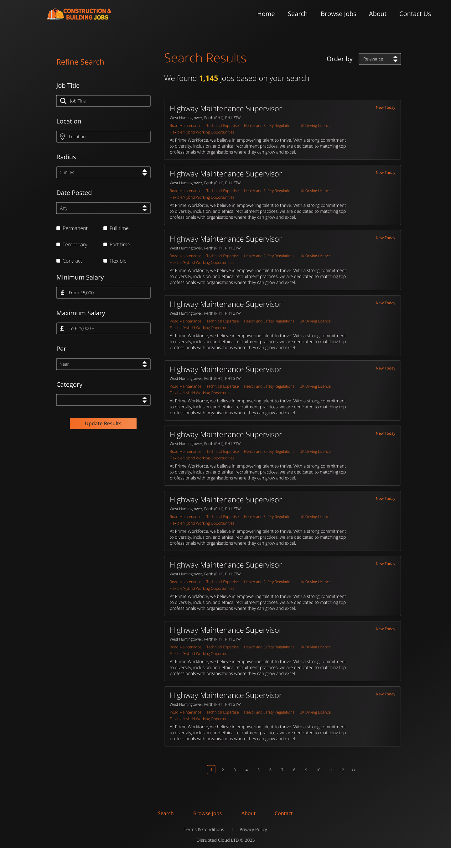 The BIG Jobsite : job platform final wireframe