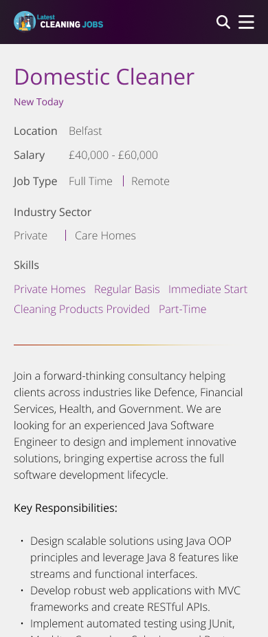 The BIG Jobsite : original job platform page