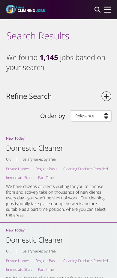 The BIG Jobsite : original job platform page