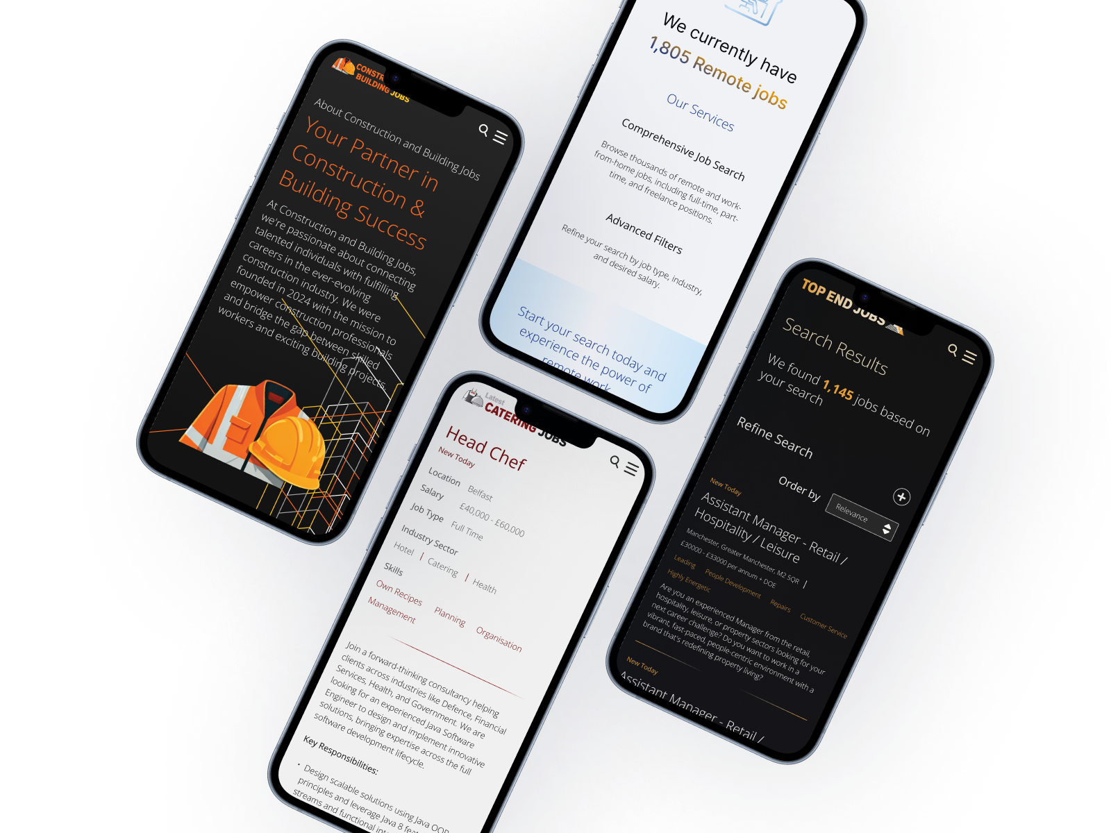 The Bigjobsite website : job platform page